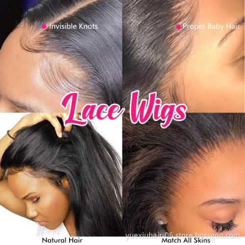 150% 180% 5x5 Lace Front Human Hair Wigs For Black Women Malaysian Straight Remy Transparent Closure Human Hair Wigs